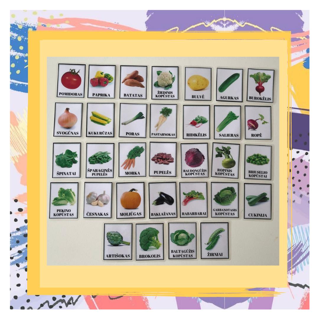 DARŽOVĖS kortelės - Šuolis Debesyse